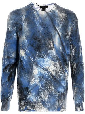 Avant Toi abstract print cashmere jumper - Blue