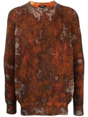 Avant Toi Boreal-print ribbed-knit jumper - Brown