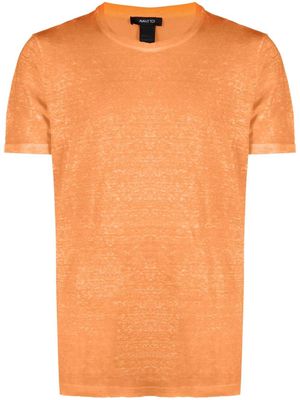 Avant Toi crew neck linen T-shirt - Orange
