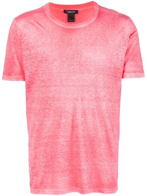 Avant Toi crew neck linen T-shirt - Pink
