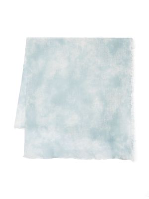 Avant Toi distressed-effect cashmere scarf - Blue