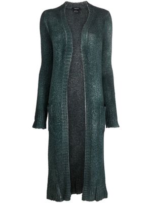 Avant Toi distressed-effect open front cardigan - Green
