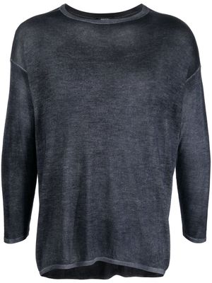 Avant Toi drop-shoulder knitted top - Blue