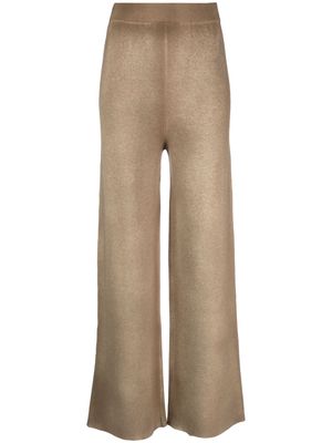 Avant Toi elasticated-waistband knitted wool-blend trousers - Neutrals