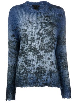 Avant Toi faded-effect crochet jumper - Blue