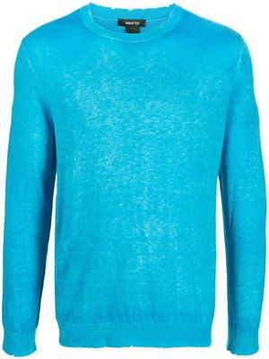 Avant Toi fine-knit sweatshirt - Blue