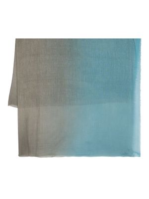 Avant Toi frayed-hem cashmere-blend scarf - Blue