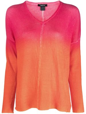 Avant Toi gradient knitted linen jumper - Orange