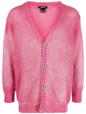Avant Toi intarsia knit V-neck cardigan - Pink