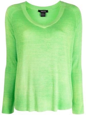 Avant Toi knitted long-sleeved jumper - Green