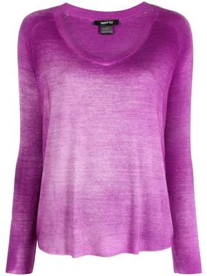 Avant Toi knitted long-sleeved jumper - Purple