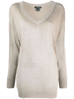 Avant Toi long-sleeve knitted cardigan - Gold