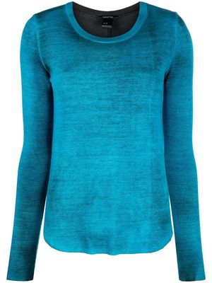 Avant Toi long-sleeve knitted top - Blue