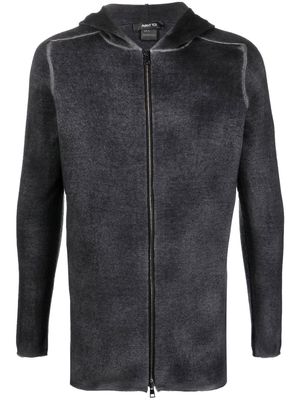 Avant Toi long-sleeve zip-up hoodie - Black