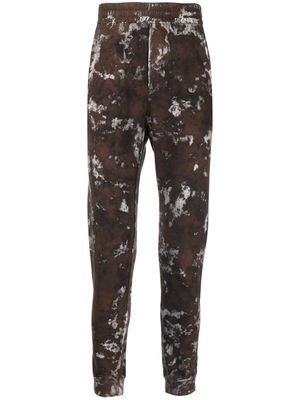 Avant Toi marbled tapered track pants - Brown