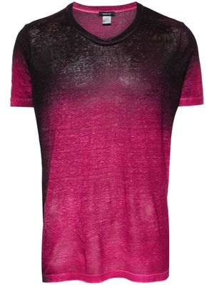 Avant Toi ombré-effect linen T-shirt - Pink