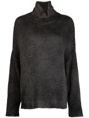 Avant Toi roll-neck merino wool-blend jumper - Black