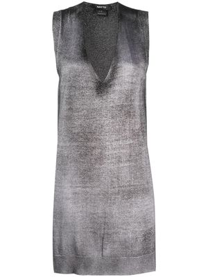 Avant Toi V-neck knitted top - Grey