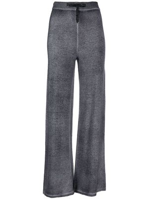 Avant Toi washed-finish wide-leg trousers - Grey