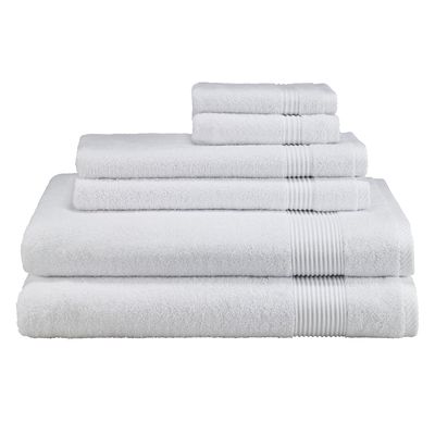 Avanti 2-Ply Super soft 6 Piece Set in White Towel Set