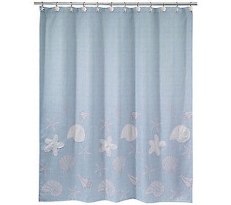 Avanti Linens Sequin Shells Shower Curtain