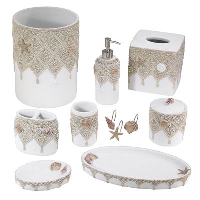 Avanti Macrame Bath Collection in Ivory Toothbrush Holder