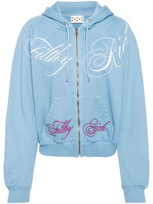 AVAVAV embroidered-motif hooded jacket - Blue