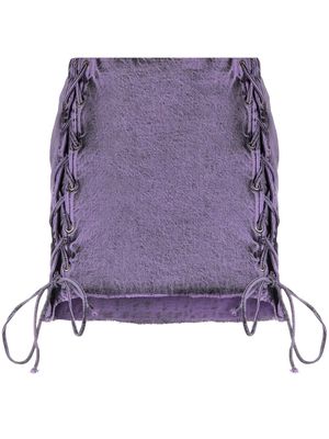 AVAVAV lace-detail fitted mini skirt - Purple