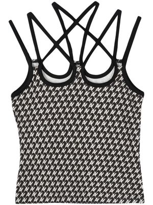 AVAVAV logo-print tank top - Black