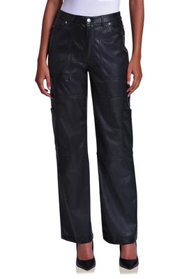 Avec Les Filles Faux-Ever Leather™ Cargo Pants in Black 