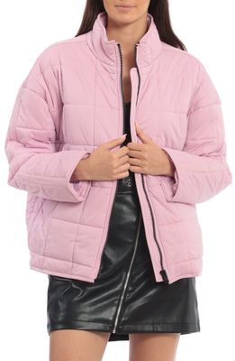 Avec Les Filles Oversize Box Water Resistant Quilted Jacket in Peony