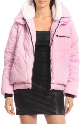 Avec Les Filles Thermalpuff&trade; Hooded Utility Puffer Jacket in Peony