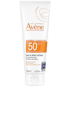Avene Mineral Sunscreen Broad Spectrum SPF 50 Face & Body Lotion in Beauty: NA.