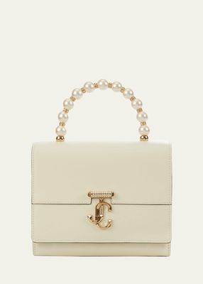 Avenue Small Pearly Leather Top-Handle Bag