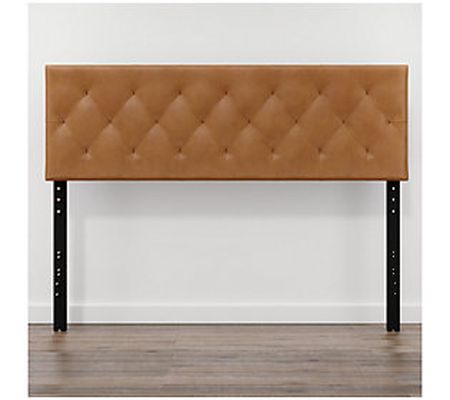 Avery Adjustable Faux Leather Queen Headboard