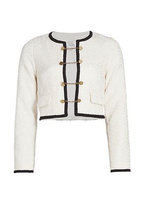 Avery Cropped Chain-Embellished Top