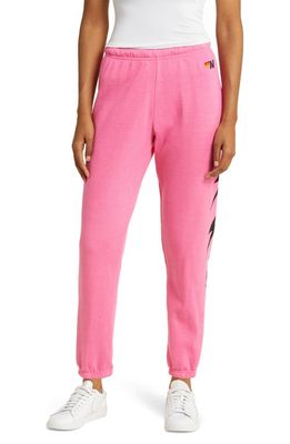 Aviator Nation Bolt 4 Joggers in Paris Pink