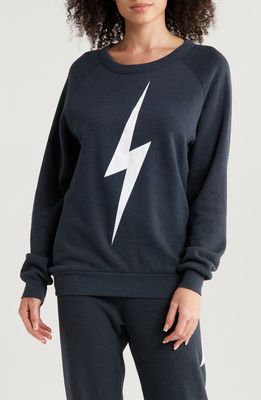 Aviator Nation Bolt Crewneck Sweatshirt in Charcoal 