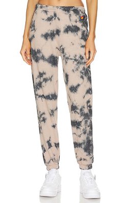 Aviator Nation Hand Dyed Sweatpant in Beige