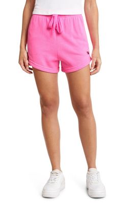 Aviator Nation Logo Embroidered Lounge Shorts in Neon Pink