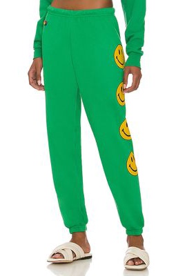 Aviator Nation Smiley 2 Sweatpant in Green