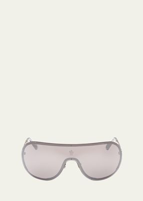 Avionn Mirrored Metal & Acetate Shield Sunglasses