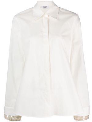 Aviù lace-detail cotton shirt - White