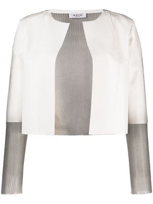 Aviù open-front cropped jacket - White