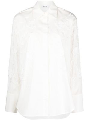 Aviù textured embroidered shirt - White