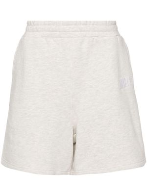 Awake NY embroidered-logo cotton track shorts - Grey