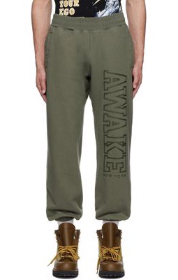 Awake NY Khaki Cotton Lounge Pants