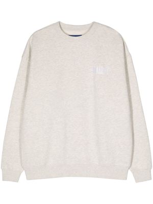 Awake NY logo-embroidered mélange sweatshirt - Grey