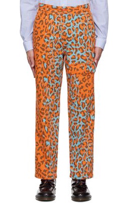 Awake NY Orange Cotton Cargo Pants