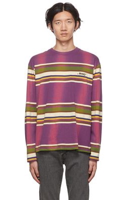 Awake NY Purple Striped Long Sleeve T-Shirt